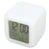 RIZGHWOY Kids Digital Clock 7 Colors Night Light Portable Alarm Clock with Temperature Display for Bedroom Use
