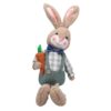 RIZGHWOY Plush Bunny, Soft Polyester Stuffed Animal with Bendable Ears for Easter Spring Decor, Handcrafted Tabletop Decoration (Male)
