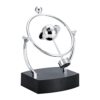 RIZGHWOY Revolving Gadget Perpetual Motion Desk Decor Physics Science Toy with Battery Powered Antique Semi Globe Frame for Home Office Education Gift