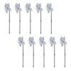 RIZGHWOY Wind Spinner 10 Pack Silver Pinwheel, Bird Deterrent for Garden