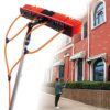 RJYYYDS Professional Window Cleaning Kit with Extendable Pole, Ideal for Conservatory Roof and Solar Panel Cleaning,30cm Silver 1-5m/16.4FT