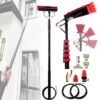 RJYYYDS Water Fed Pole Kit with Solar Panel Cleaning Brush, Adjustable Window Glass Cleaner Featuring 180° Rotating Brush & 20M Hose, Ideal for Household & Outdoor Clea,12FT