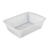 RMWHGDUL Storage Basket Versatile Polypropylene Organizer Compact Container Lightweight Structure Suitable for Laundry Room Dormitory Garage Home , White