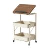 RMWHGDUL Utility Cart with Wheels, Versatile Organizer, Portable, for Nighttime Use, Ideal for Home, White