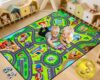 Road Car Rug, 3x5 Ft City Road Rug for Kids, Extra Thick (0.4in) Kids Play Rug Mat and Car Carpet with Realistic Colors - Perfect for Children, Soft and Non-Slip for Playroom and Bedroom