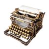 ROBOTIME 3D Wooden Vintage Typewriter Puzzle, Mechanical Moving Model LK703B, Functional Simulated Typing, Retro Desk Home Decor, Challenging Handcraft Gift for Adults Hobbyists 320 PCS