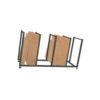 Robust Metal Carton Cart Stand, Heavy Duty,Wheeled Cardboard Box Storage Rack, for Warehouse and Retail
