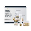 RoC Clinical Mini Retinol Anti-Aging Skincare Routine Kit with Line Smoothing Eye Cream, Serum Capsules, and Max Hydration Face Cream for Wrinkles and Dark Circles
