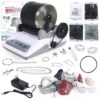 Rock Tumbler Kit with Timmer Buttons,Detachable Electric Gemstones DIY Stone Polishing Toy for Adults and Kids