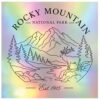 Rocky Mountain National Park Minimalistic Design Holographic Souvenir Vinyl Sticker (4-Inch)