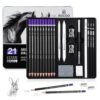 ROCOD Sketch Pencils for Drawing, 21 Pieces Sketching Pencils Set, Profession Drawing Pencil for Adult Artists Beginner Sketching, Art Graphite Pencil 8B to 4H