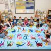 Rogara 3x5 ABC Classroom Rug for Kids Playroom, Alphabet Rug with 26 Animals, Non-Slip Washable Kids Carpet, Educational Preschool Play Mat for Daycare, Nursery, Toddler Bedroom
