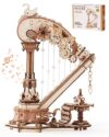 ROKR Magic Harp 3D Wooden Puzzle, Self-Playing Mechanical Music Box, 350pcs
