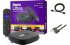Roku Ultra Ultimate Streaming Player, 4K Streaming Device for TV, Dolby Vision & Atmos, HDR10+, Rechargeable Voice Remote Pro, Bluetooth & Wi-Fi 6, Backlit Buttons, with USB Extension Cord and HDMI