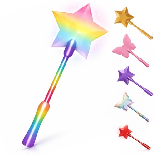 Rolimey Twinkle Tap Wand Credit Card, 3D Fairy Wand Tap to Pay Card Holder, Princess Magic Wand Debit & Credit Card Holder, Star Wand Contactless Payment Gift for Adults,Colorful