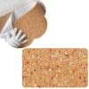 Rolled Cork Sheets for Bulletin Boards, 48in Wide Giant Cork Roll with Adhesive Backing for Office Classroom School Nursery and Daycare Center, 8mm Thick