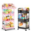 Rolling Cart:Rolling Cart with Drawer+Baby Diaper Caddy Cart