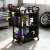 Rolling Carts with Wheels, Portable Roller Cart Tool Mobile, 3-Tier