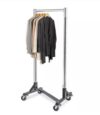 Rolling Clothes Rack with Locking Swivel Casters, Compact