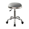Rolling Stool Chair with Wheels Ergonomic Swivel Seat Adjustable Height 18"-22" Portable Salon Chair for Hair Stylist for Home Ultra-Quiet Wheels for Beauty Salon Tattoo(Chrome)