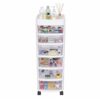 Rolling Storage Cart 6 Drawer Tower, Clear Plastic Storage Organizer