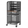 Rolling Storage Cart with Drawers, 3 Tier Metal Organizer Rack for Home