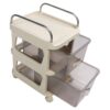 Rolling Storage Cart with Drawers Simple Appearance Large Capacity Storage Cabinet for Study Room Office Supplies (2 Tiers)