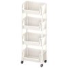 Rolling Utility Cart Organizer - Mobile Storage Shelf with Lockable Caster