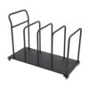 Rolling Utility Cart with Locking Brake & Removable Dividers, Portable Storage Solution for Garage, Studio, Warehouse - Easy Mobility Drying Rack to Protect Your Canvas (Black)