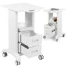 Rolling Utility Cart with Locking Casters Drawer Tool Stand Storage Rack