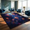 Romantic Jellyfish Coastal Rugs 3x8 Dreamy Boho Non Slip Washable Carpet
