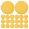 ROMISBABA 100pcs Compressed Cleansing Sponges for Face, round Facial Exfoliating Pads with Ergonomic Design, Yellow Sponge Boosts Adsorption and Convenience for Daily Skincare