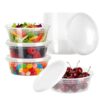 Romon Food Storage Containers with Lid, Pack of 24 Freezing Containers with Lids (230 ml/8 oz), Dishwasher Safe for Food and Small Items, Tupperware Set Made of BPA-Free for Kitchen, Mealprep, Souper