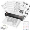 Rongta F11B Wireless Thermal Printer for Travel and Daily Use, Supports 8.5x11 Inch Paper, Includes 210 Sheets of Thermal Paper