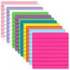 ROPCIA 600 Sheets Transparent Sticky Notes with Lines, 3x3 Inch Colorful Annotation Sticky Notes, Waterproof See Through Sticky Notes or School Supplies & Office, Small
