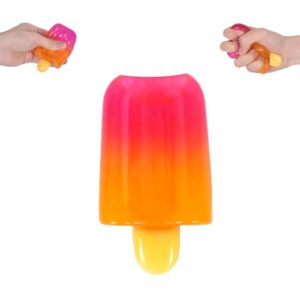 Ropuptl Popsicle Squishy Toy for Kids Ages 3+ & Adults, Slow Rising Fidget Squeeze Toy, Cute Popsicle Party Favors for Classroom Rewards, Birthday Gifts & Easter Basket Stuffers(Popsicle- B)