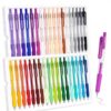 Roriori 36 Colors Retractable Acrylic Gel Pens, 0.7mm Tip Click Paint Pens with Silicone Grip, Vibrant Art Markers for Black Paper, Rock, Wood & Creative Daily DIY Crafts