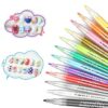 Rosawee 12 Colors Nail Art Markers Set, Quick-Drying Acrylic Painting Pen
