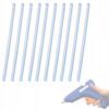 Rosfix Hot Glue Cartridges 11 x 300 mm - Transparent & Odourless | Pack of 10 | Flexible & Quick Curing | For Wood, Plastic, Cardboard, Paper, Metal | Adhesive Accessories