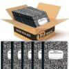 Rosmonde 12 Pack Composition Notebook Wide Ruled Bulk, Bulk School Notebook