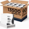 Rosmonde Loose Leaf Paper Bulk, 13500 Sheets, 90 Pack, Quad Ruled Sheets, 8" x 10.5", Bulk Loose Leaf Paper, 3 Hole Punched, Fights Ink Bleed, 150 Sheets/Pack, Thick Graphing Paper, School Supplies