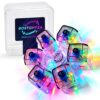 Rostonyza Keyboard Fidget Keychain with LED Lights, Rotating Clicker Fidget Toy, Sensory Decompression Toy for Adults (Black)