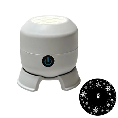 Rotating Projection Lamp Ocean Wave Projector Light Dynamic Water Ripple Nightlight with Adjustable Brightness Multi-Angle Base Compact Design for Bedroom Decor 9.7cm Charging A