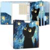 Rouidr 3 Ring Binder, 2 Inch Round Ring Binder Organizer with Clipboard, 5 Dividers Tabs, A4 8.5 x 11 Inch Paper & Clear Sleeves for School, Office Supplies
