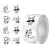 Round Panda Encouragement Stickers, 1 Inch Praise Label Roll for Reward Notes, Treat Box Seals, Envelope Closures, and Paper Marking Good Job Stickers Nice Work Labels Excellent Panda Labels Reward