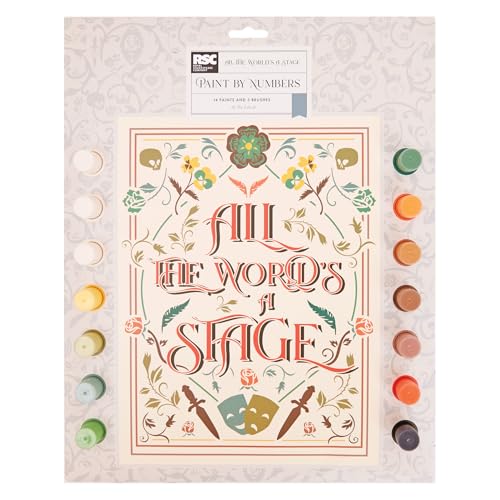 Royal Shakespeare Company Paint by Numbers, As You Like It, Wall Art, Personalised Crafts, Home Decor, Craft Gift, All-Inclusive Kit, Number, Paint Artwork for Home, Calming Craft Activity