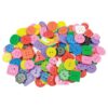 Roylco Assorted Bright Plastic Buttons, 1 lb. Per Pack, 2 Packs
