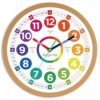 Roymnie Wall Clock for Kids Learning Battery Operated Teaching Silent 8"