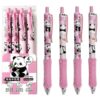 ROZRITX 4 Pcs Cute Panda Pens Retractable Gel Pens 0.5mm Black Ink Writing Pen Kawaii Cartoon Pen for Girls Boys Women Men Office School Supplies (Panda-1)