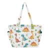 RPLIFE Tote Bag for Women, Cute Dinosaurs White Shoulder Bag, Bags for Work